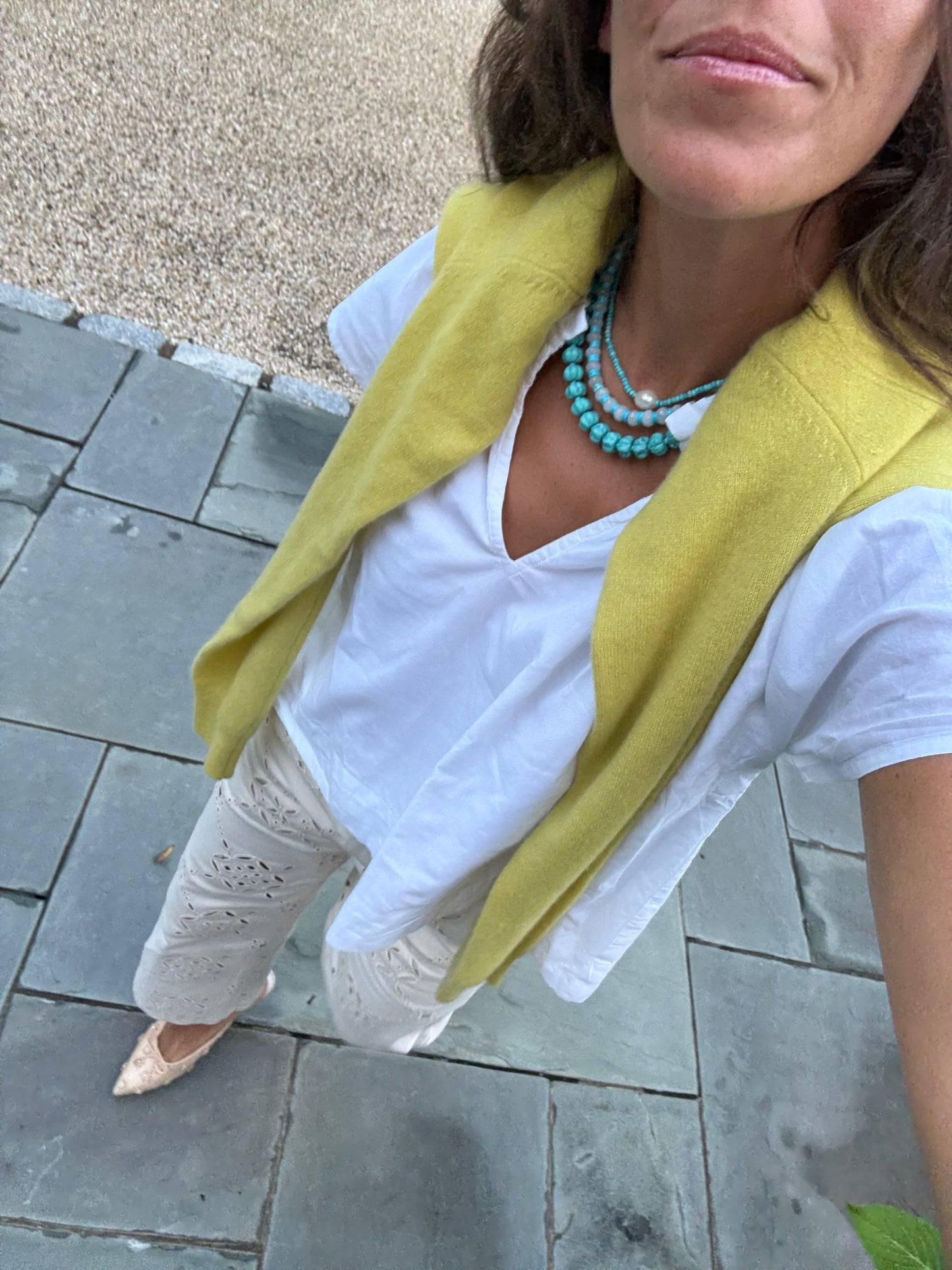 Turquoise & White Layering Necklace