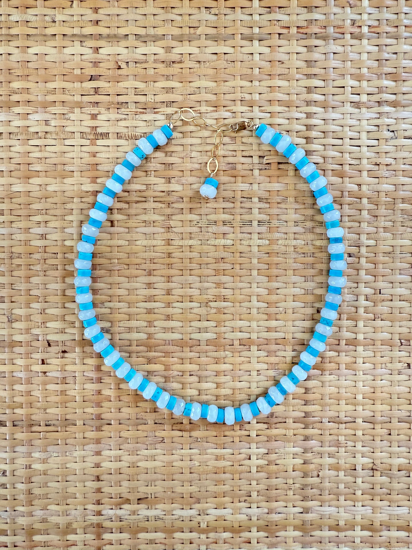 Turquoise & White Layering Necklace