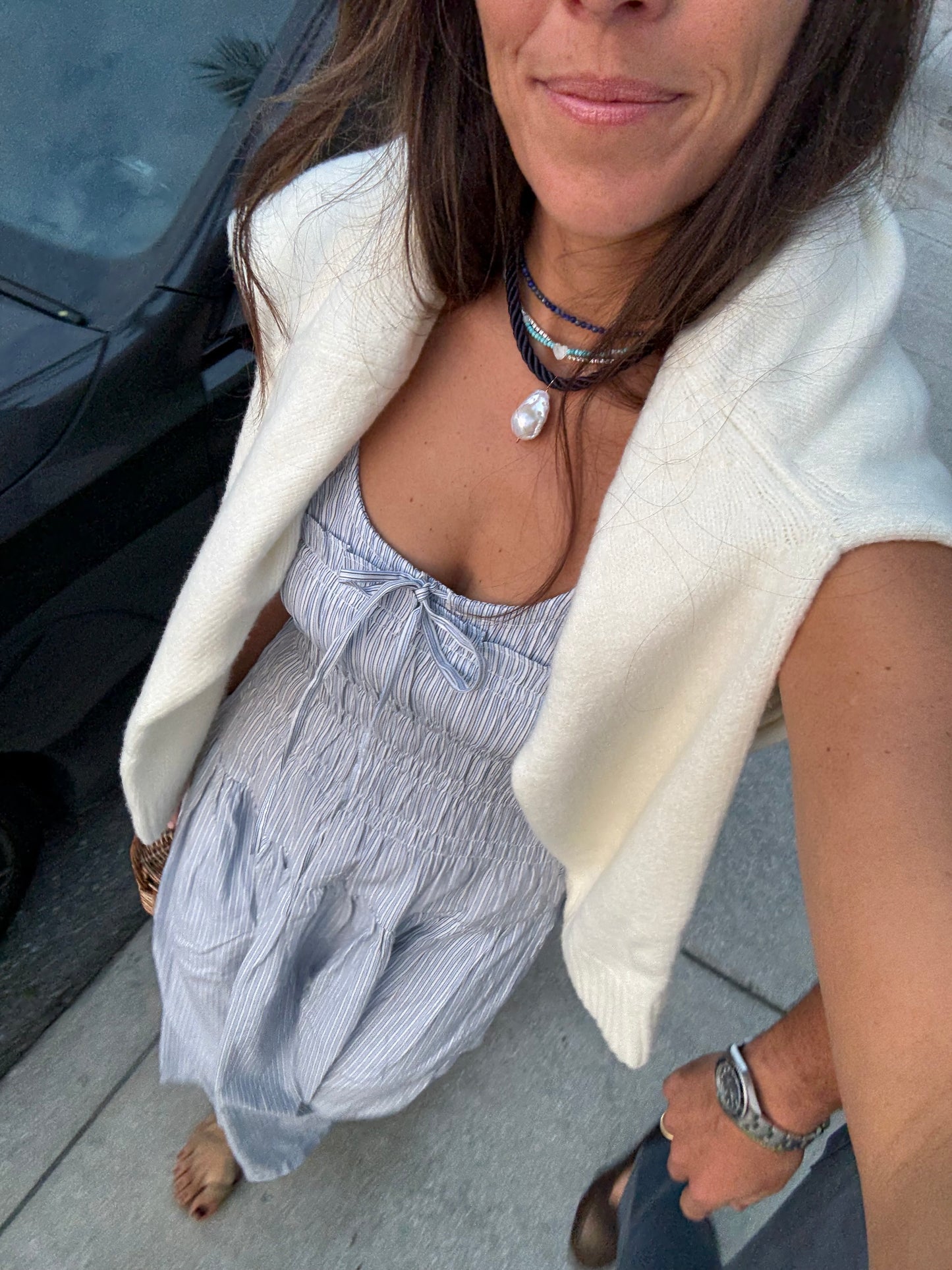 Satin Braided Pearl Necklace