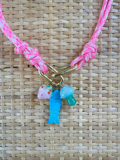 Hot Pink Paracord Necklace