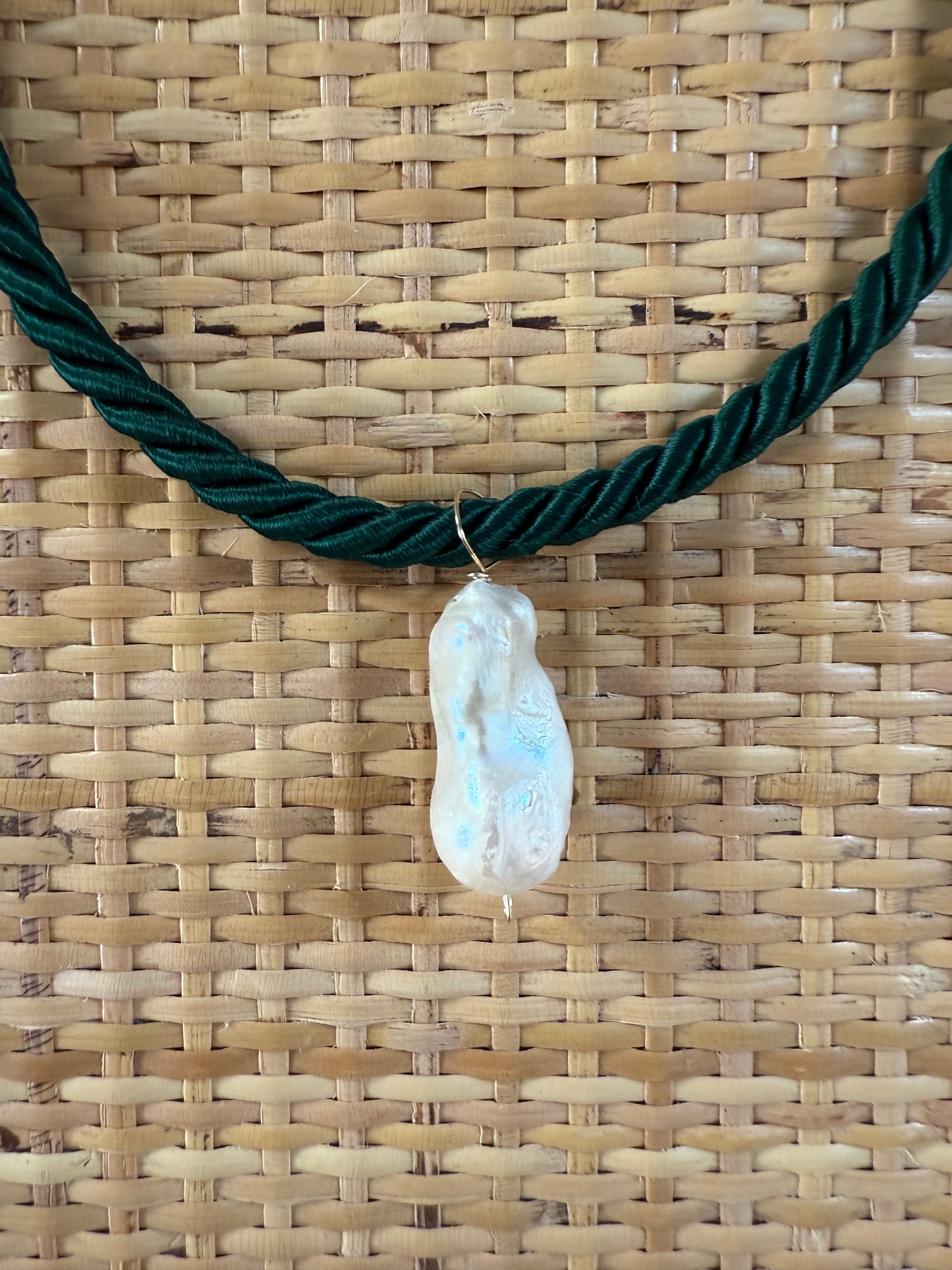 Satin Braided Pearl Necklace