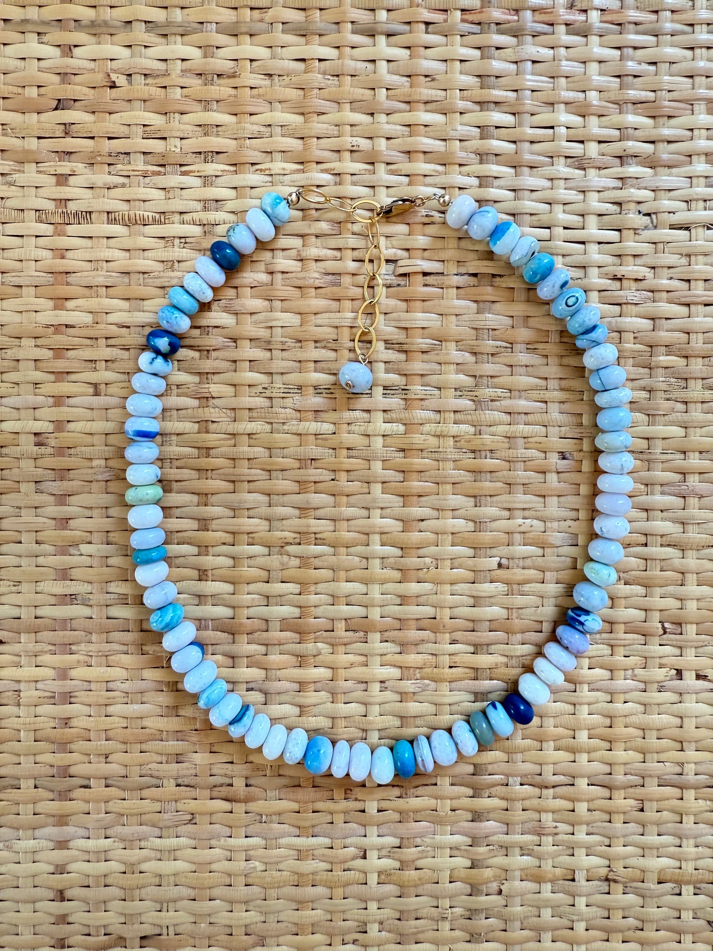 Sea Blue Opal Necklace