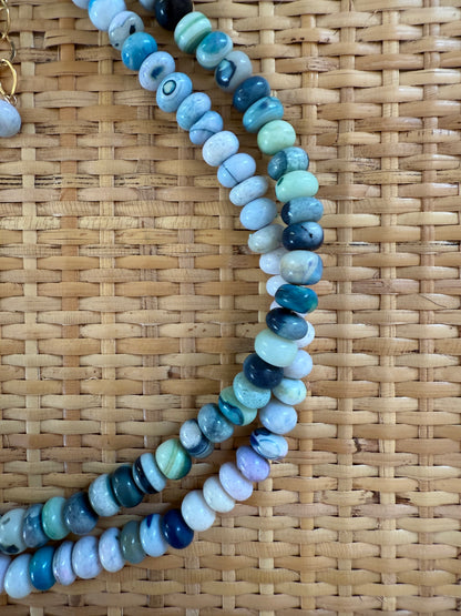 Sea Blue Opal Necklace
