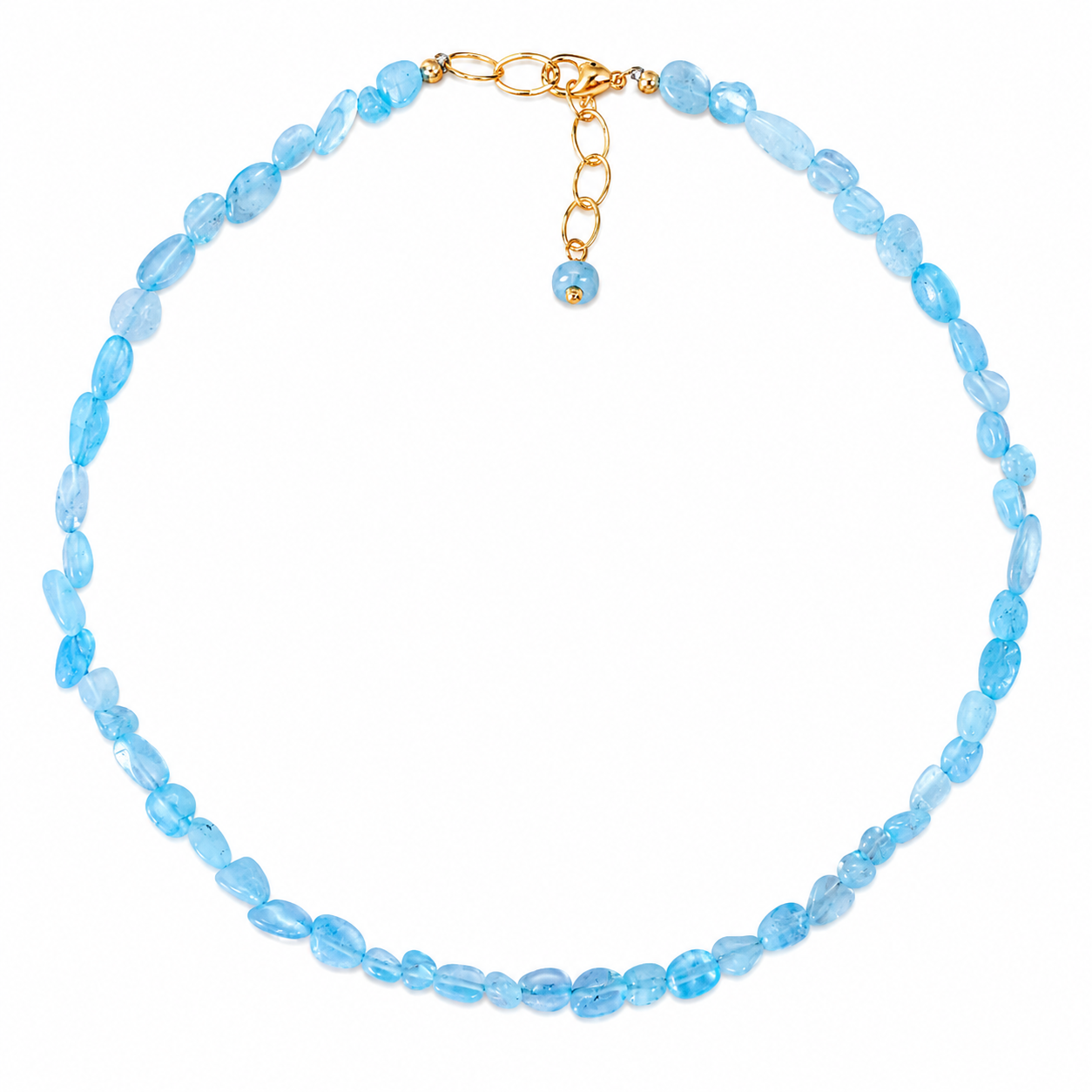 Light Blue Pebbles Necklace